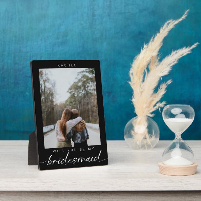 Placa Expositora ¿Serás mi novia Minimalista? (Lado)