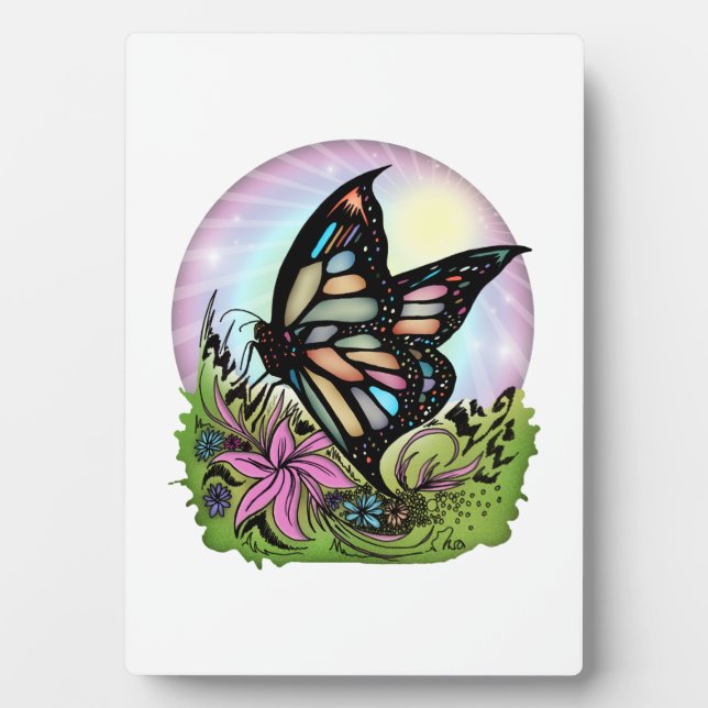 Placa Expositora Serenidad de las mariposas (Frente)