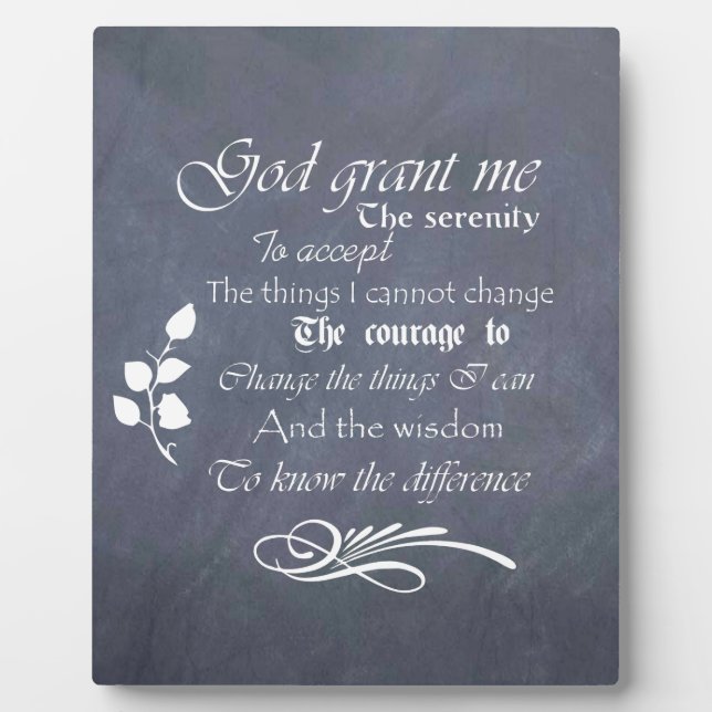 Placa Expositora Serenity Prayer Chalkboard Gifts - cosecha de moda (Frente)