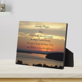 Placa Expositora Serenity Prayer Naranja Seascape Sunset