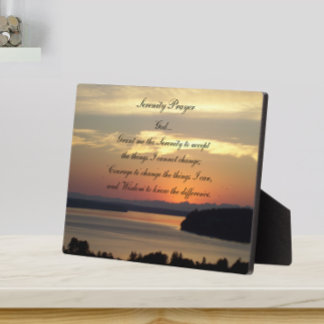 Placa Expositora Serenity Prayer Naranja Seascape Sunset