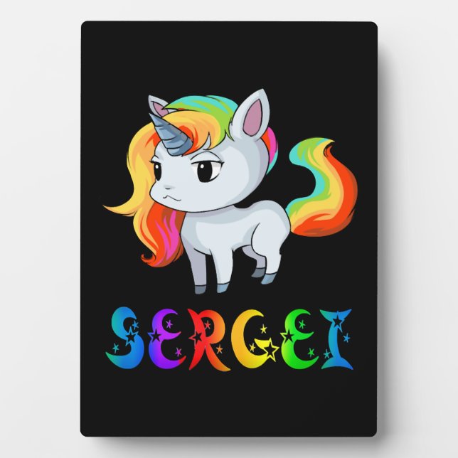 Placa Expositora Serguéi Unicornio (Frente)
