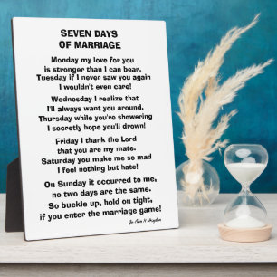 PLACA EXPOSITORA SETE DÍAS DE POEMA DE MATRIMONIO 