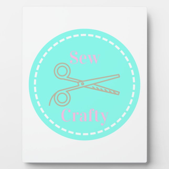 Placa Expositora Sew Crafty Pastel Gray Pink Aqua (Frente)