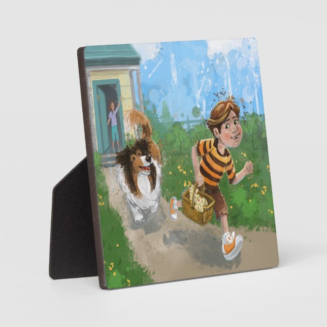 Placa Expositora Sheldon y Davie Adventure (Anverso)