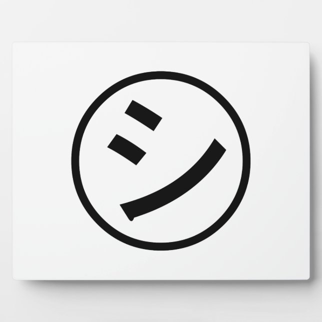 Placa Expositora ㋛ Shi Kana Katakana Emoji sonriente / Emoticon (Frente)