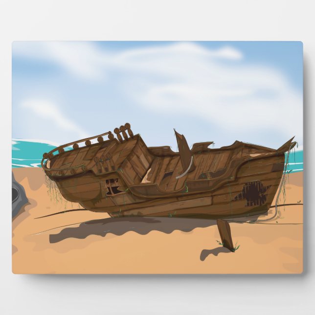 Placa Expositora Shipwreck con playas (Frente)