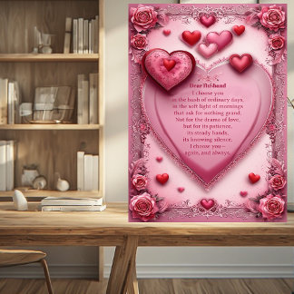 Placa Expositora Short Romantic Quote Couples Rose Hearts Vintage