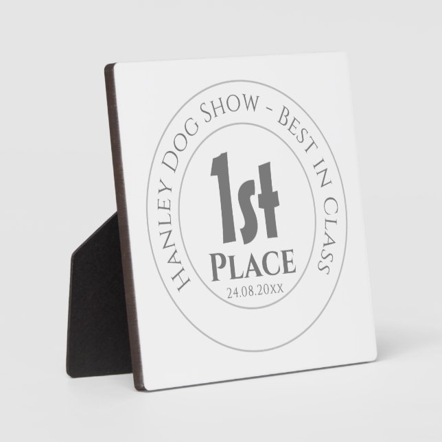 Placa Expositora Show de perros - Premio al mejor trofeo del primer (Anverso)