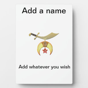 Placa Expositora Shriners Plaque