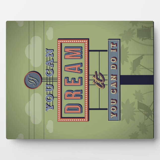 Placa Expositora Si Puedes Soñarlo Puedes Hacerlo (Frente)