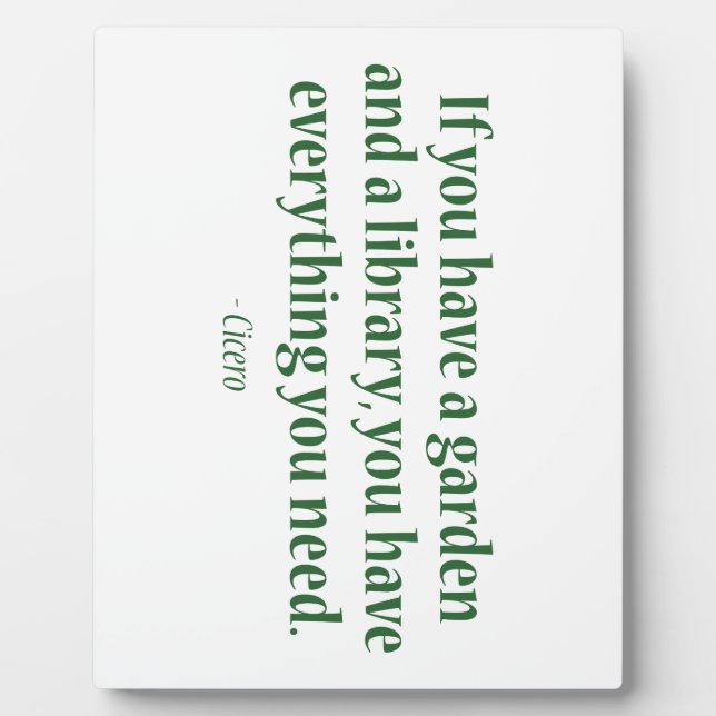 Placa Expositora Si Tienes Jardín Y Biblioteca (Frente)