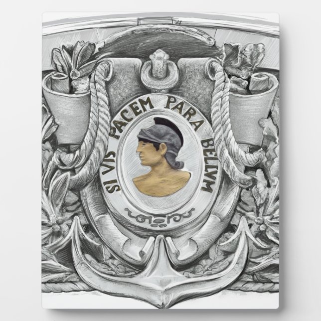 PLACA EXPOSITORA SI VIS PACEM PARA BELLUM (Frente)