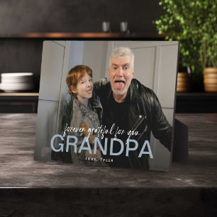 Placa Expositora Siempre agradecido por ti Abuelo Recuerdo de Foto