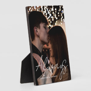 Placa Expositora Siempre guión  Foto de pareja personalizada