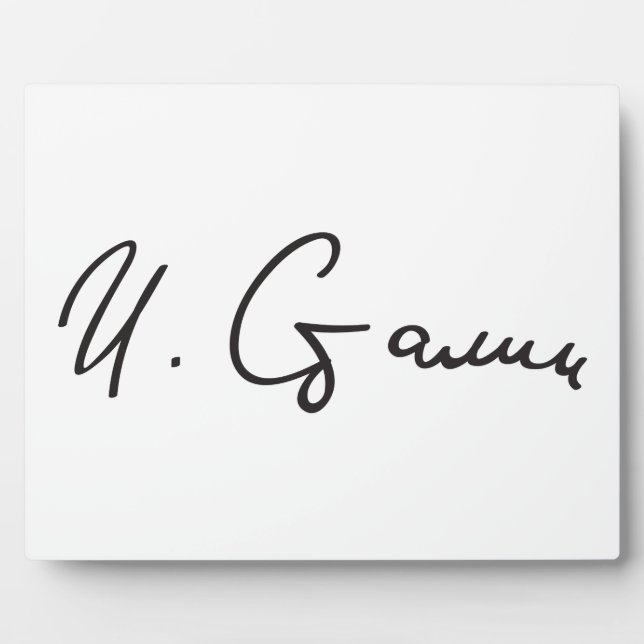 Placa Expositora Signature of Soviet Union Premier Joseph Stalin (Frente)