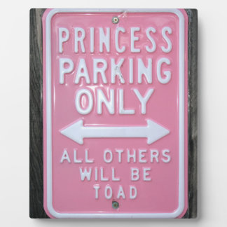 Placa Expositora Signo de sólo aparcamiento Princess divertido