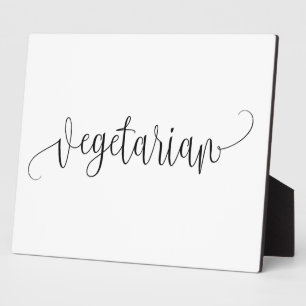 Placa Expositora Signo vegetariano Tabletop Plaque con Easel