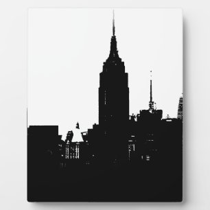 Placa Expositora Silhouette Black White New York