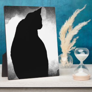 Placa Expositora Silhouette de gato negro