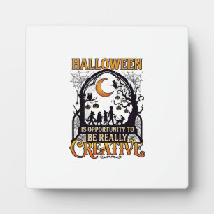 Placa Expositora Silueta creativa de Halloween Niños Luna creciente