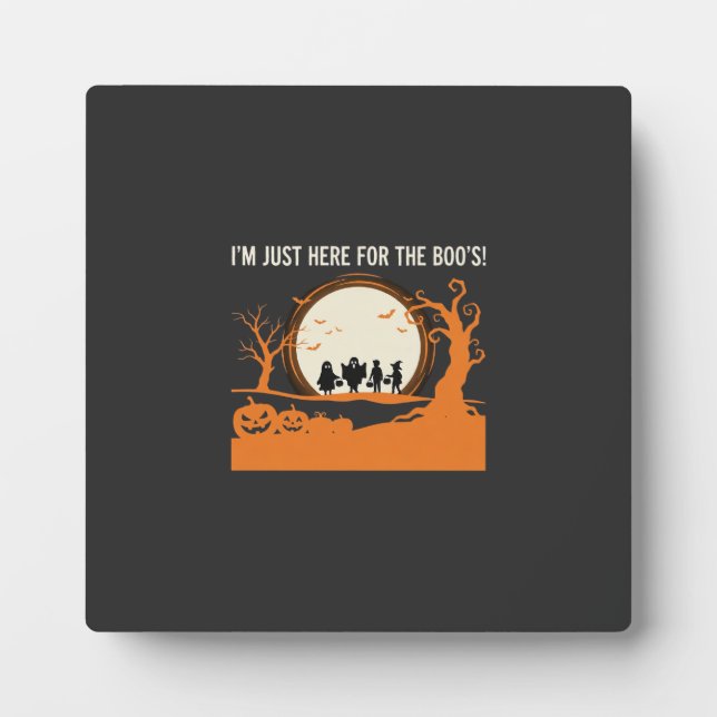 Placa Expositora Silueta de fantasma de Halloween Boo (Frente)