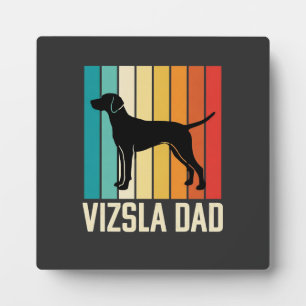 Placa Expositora Silueta de perro Retro Vizsla Papá