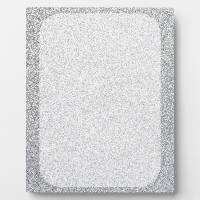 Placa Expositora Silver glitter blank template (Frente)