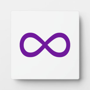 Placa Expositora Símbolo de Infinito Morado