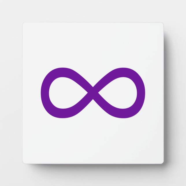 Placa Expositora Símbolo de Infinito Morado (Frente)