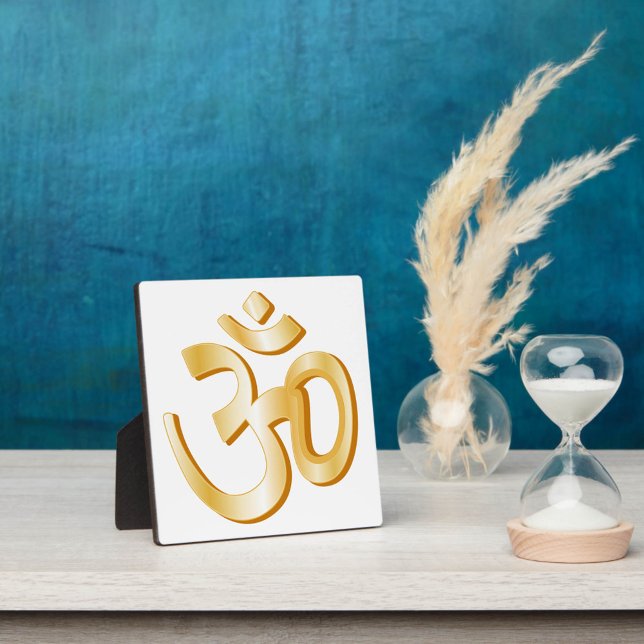 Placa Expositora Símbolo hinduista (The "om" or "aum" is a sacred symbol of Hinduism, one of the world's oldest religions. Peace.)