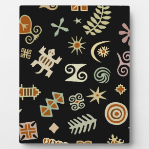 Placa Expositora Símbolos Adinkra africanos