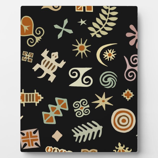 Placa Expositora Símbolos africanos de Adinkra (Frente)