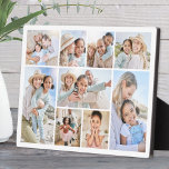 Placa Expositora Simple Custom Family Photo Collage<br><div class="desc">Personalized Photo Plaque with Easel Stand for Favorite Memories. This simple and elegant photo plaque with an easel stand is a perfect way to showcase your favorite memories. The layout includes space for five photos, making it a beautiful way to display family moments, travel highlights, or any special snapshots you...</div>