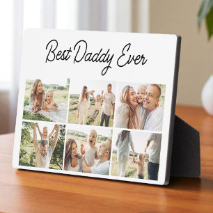 Placa Expositora Simple Mejor Papá del Mundo Personalizado Colage d