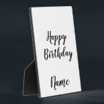 Placa Expositora simple minimal happy birthday add your name<br><div class="desc">designed for you</div>