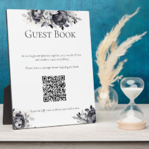 Simple Rótulo de libro digital de invitados floral