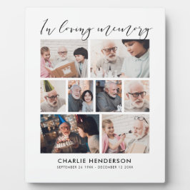 Placa Expositora Simple y moderno 'In Love Memory' 8-Collage de fot