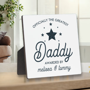 Placa Expositora Simple y moderno papá grande blanco negro