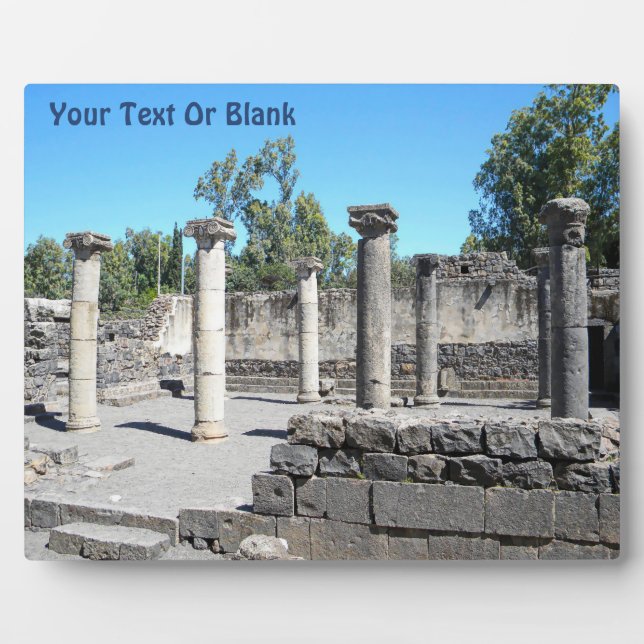 Placa Expositora Sinagoga Golan Katzrin (Frente)