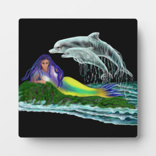 Placa Expositora Sirena con delfines