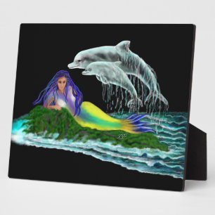 Placa Expositora Sirena con delfines
