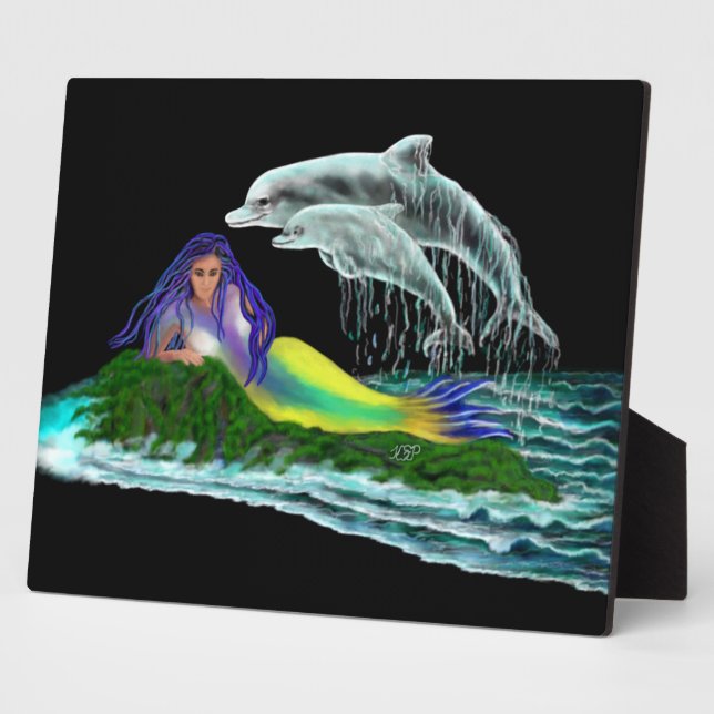 Placa Expositora Sirena con delfines (Lado)