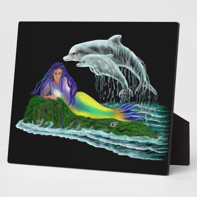 Placa Expositora Sirena con delfines (Lado)