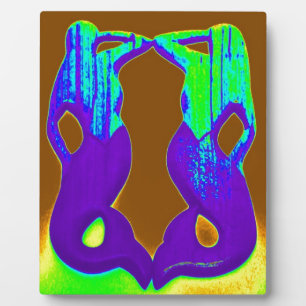 Placa Expositora sirenas moradas gemelas