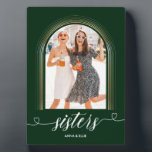 Placa Expositora Sisters Gift Gold Personalizado Green Personalizad<br><div class="desc">Sisters Gift Gold Personalizado Green Personalizado Textos</div>
