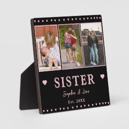 Placa Expositora Sisters Photo Mug Plaque – Custom Gift for Her