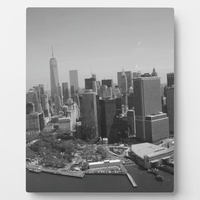 Placa Expositora Skyline Black White New York (Frente)