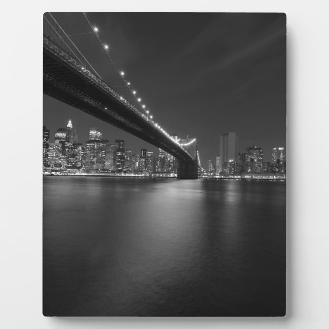 Placa Expositora Skyline Black White New York (Frente)