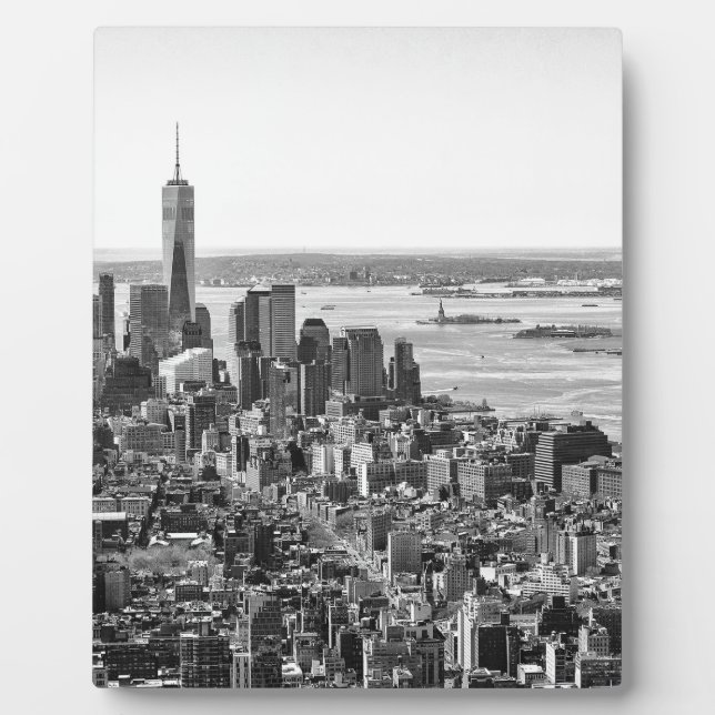 Placa Expositora Skyline Black White New York (Frente)